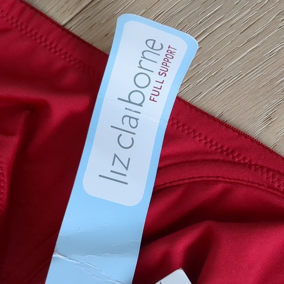 NWT Size 36C Liz Claiborne Red Bra Soft Touch Lining Full Support - Picture 10 of 12